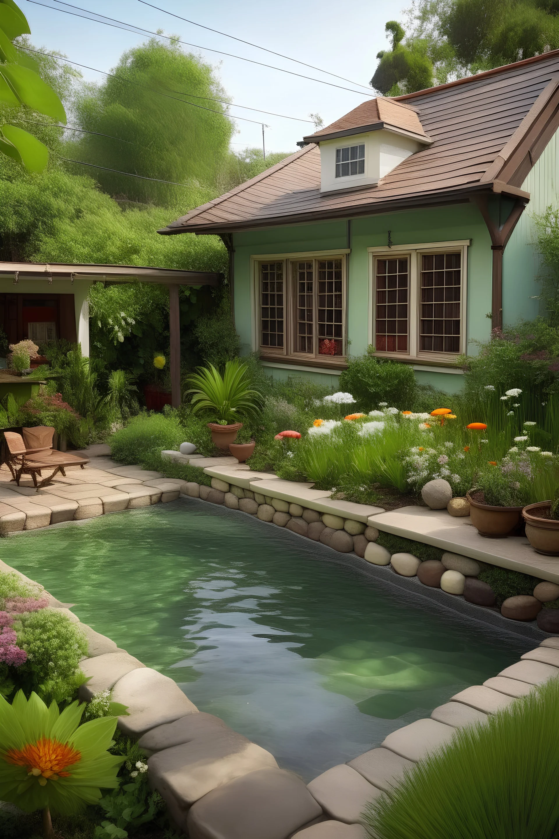 little house garden pool