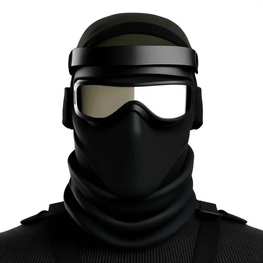 Avatar of a man wearing a black half ski mask and aviator glasses