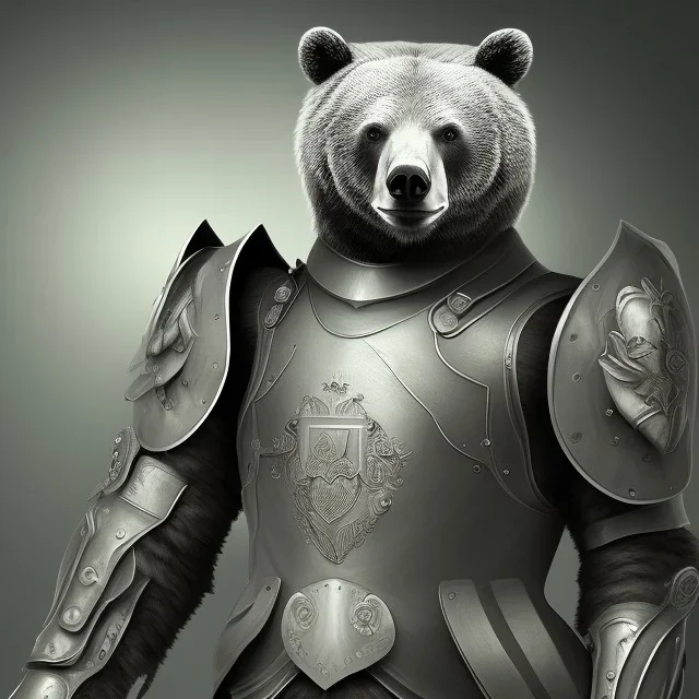 Bear in a suit of armor