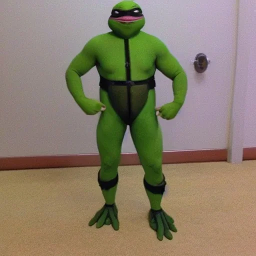 Frogman that resembles teenage mutant ninja turtles