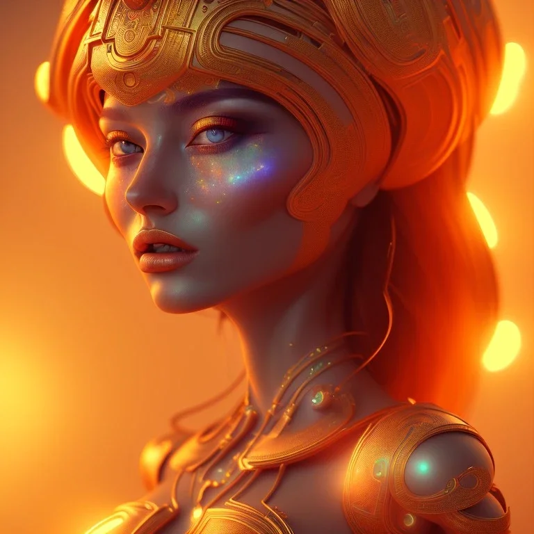 hot goddess, by Mahmoud Sai, Cartographic, Circuitry, Golden Hour, Closeup-View, 16k, Lumen Global Illumination, Diffraction Grading ,