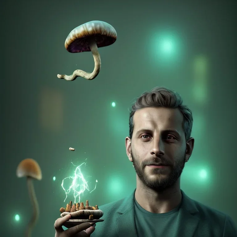 Portrait of Alessandro Borghi eating magic mushrooms, scary visions, 8k, HD, cinematography, photorealistic, Cinematic, Color Grading, Ultra-Wide Angle, Depth of Field, hyper-detailed, beautifully color-coded, insane details, intricate details, beautifully color graded, Cinematic, Color Grading, Editorial Photography, Depth of Field, DOF, Tilt Blur, White Balance, 32k, Super-Resolution, Megapixel, ProPhoto RGB, VR, Halfrear Lighting, Backlight, Na