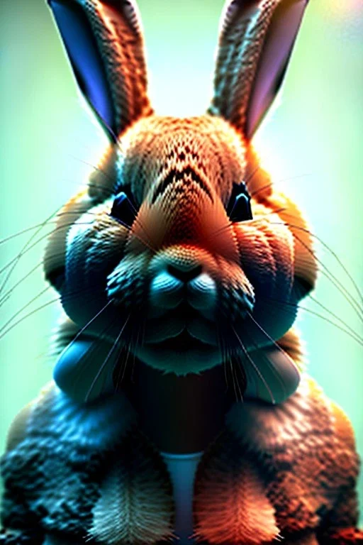 Portrait Sweet Rabbit mask, color background, photo studio, unreal engine 5, concept art, ray tracing, lumen lighting, ultra detail, volumetric lighting, 3d.