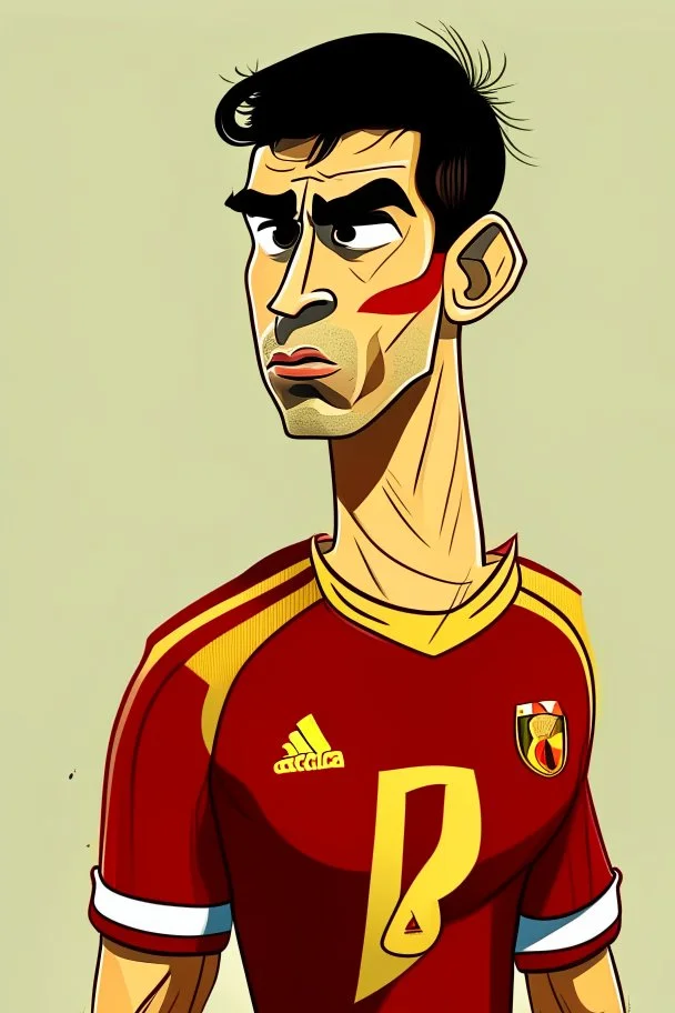 Jose Sa Portuguese football player , cartoon 2d