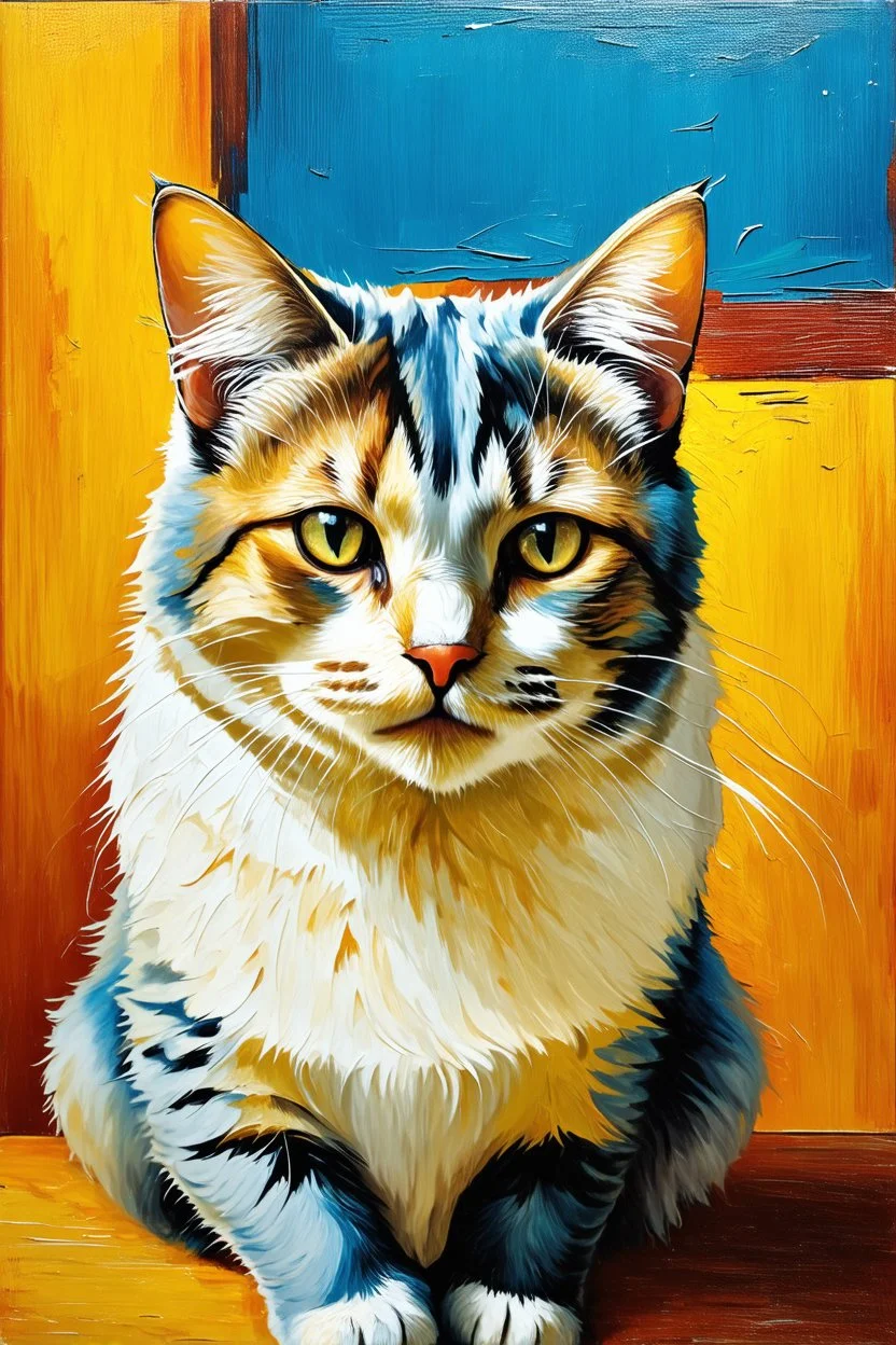 Portrait of a cat by Van Gogh