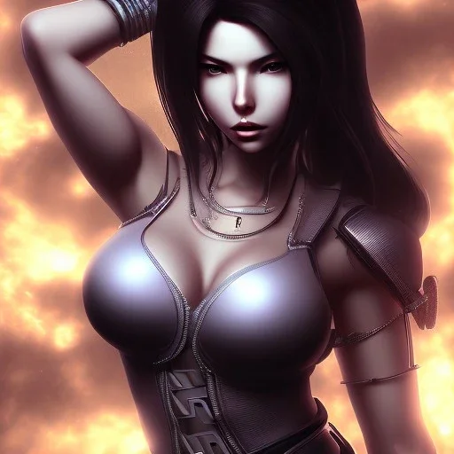 big bust big eye Tifa lockhart hypnotized