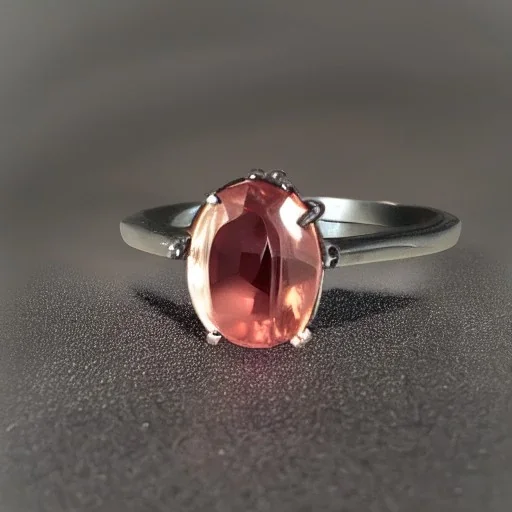 ring with peach sapphire, delicate, stunning