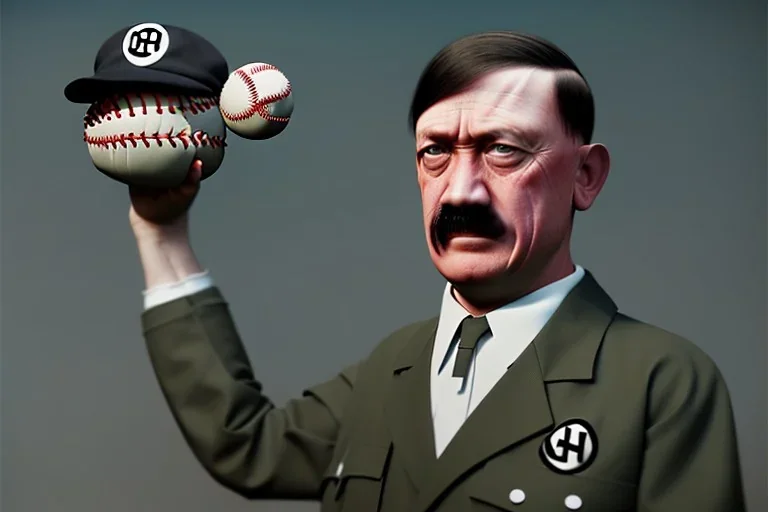 hitler playing baseball