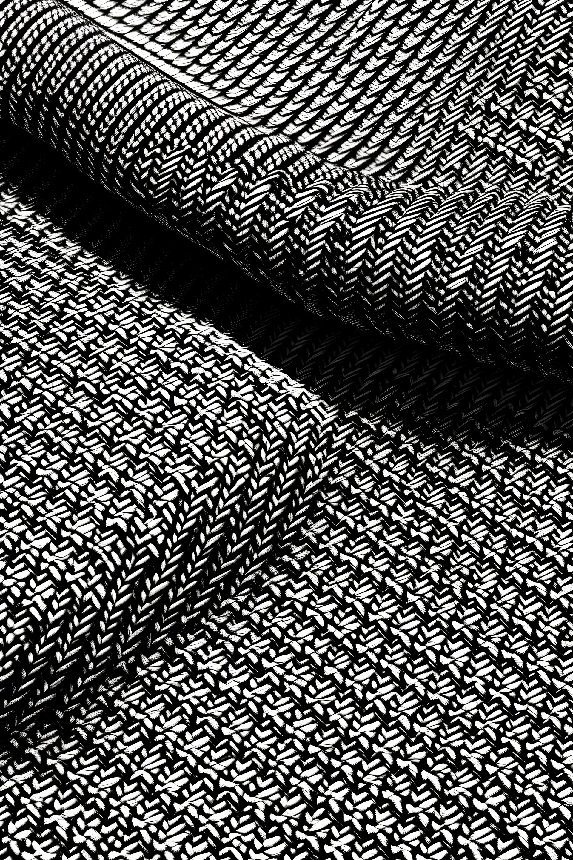 Infinite pattern wool tweed, tilable, black and white, top view, uniforme, textile design, fantasy pattern, textile design, wool