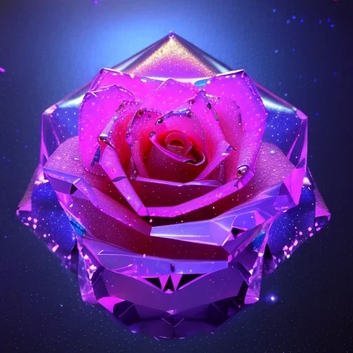 transparent multicolor crystal rose highly detailed, glowing,Insanely detailed photograph of an elaborate beautiful fantasy art album cover art 4K 64 megapixels 8K resolution HDR Greek shiny space colours jewelry celestial hair eyes light