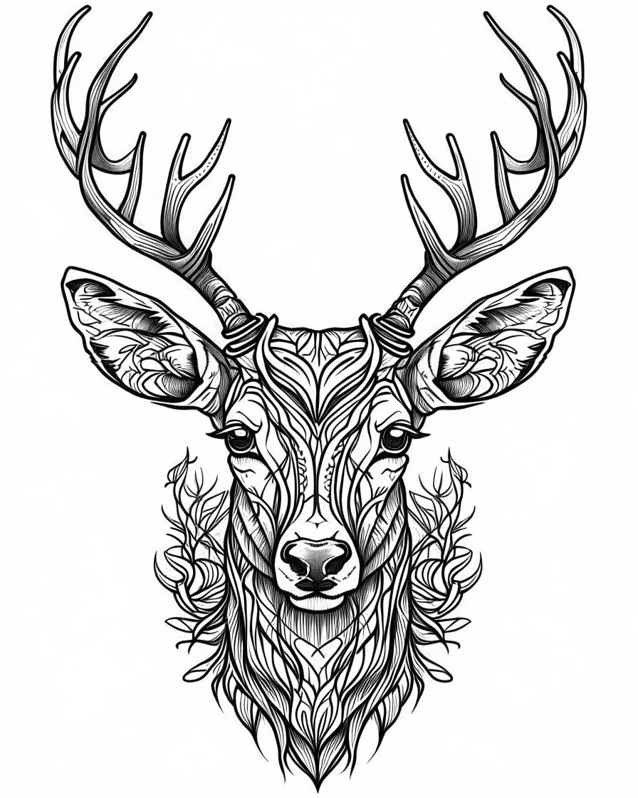 Deer on chest by Shanoah Chapman: TattooNOW
