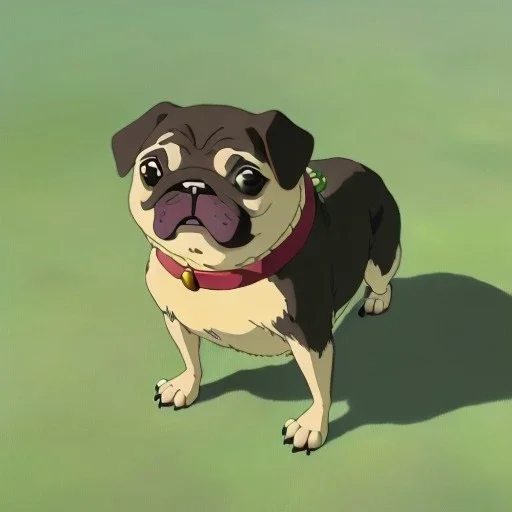 pug with an earring