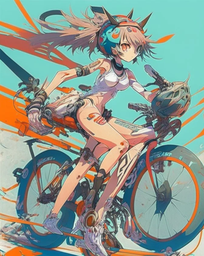 Anime design on a bike