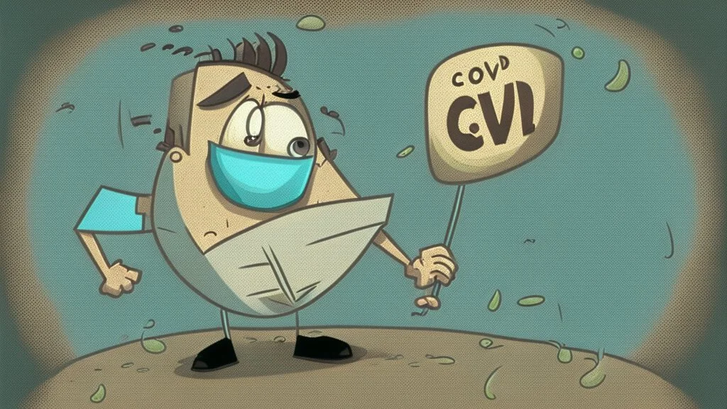 covid as a cartoon