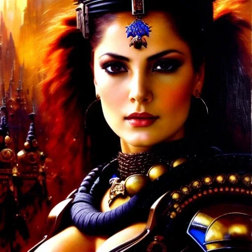 portrait beautiful face Susan Ivanova – Babylon 5,busty,ancient metal armor balanciaga fashion clothe painting by gaston bussiere, greg rutkowski, yoji shinkawa, yoshitaka amano, tsutomu nihei, donato giancola, tim hildebrandt, oil on canvas, cinematic composition, extreme detail,fit full head inside picture,16k