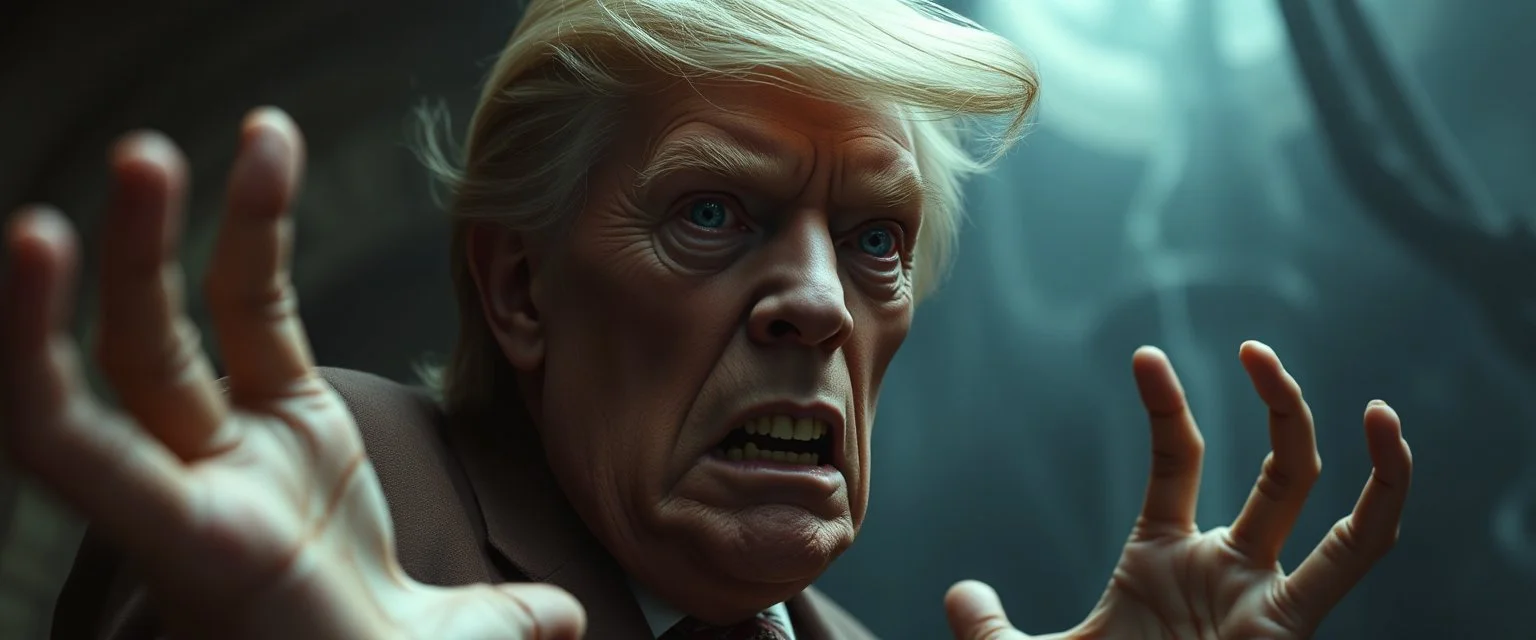 trump as pale man from pans labyrinth