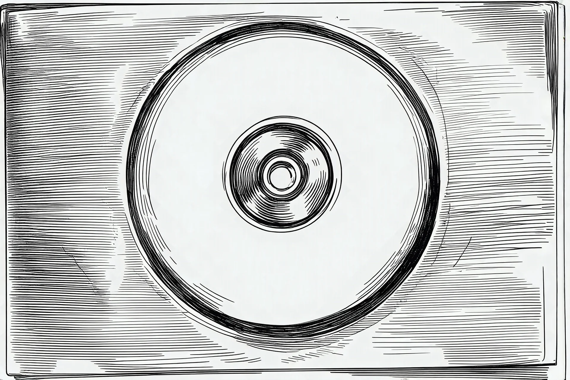 Sketch of a cd, it is speaking, speech belloon