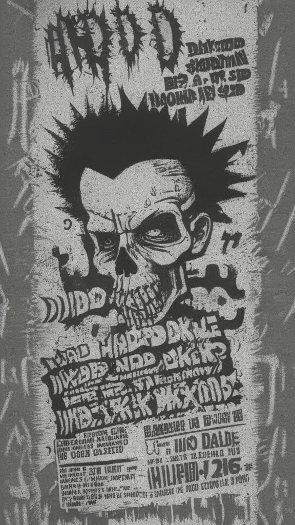 old school hardcore punk flyer