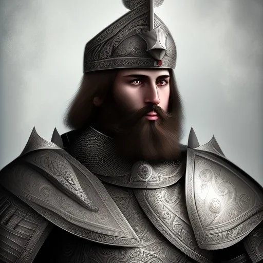 Armenian knight with beard