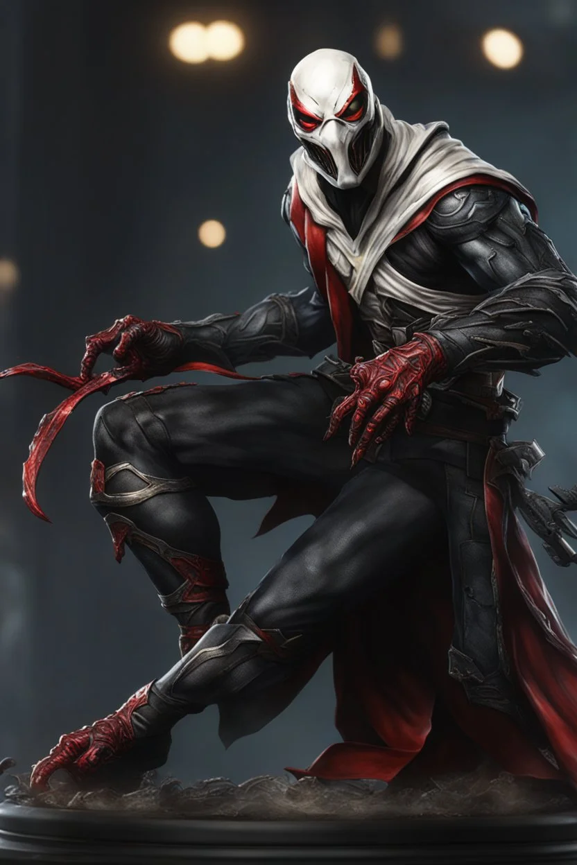 10k hyper realistic detailed Taskmaster fused with carnage symbiote