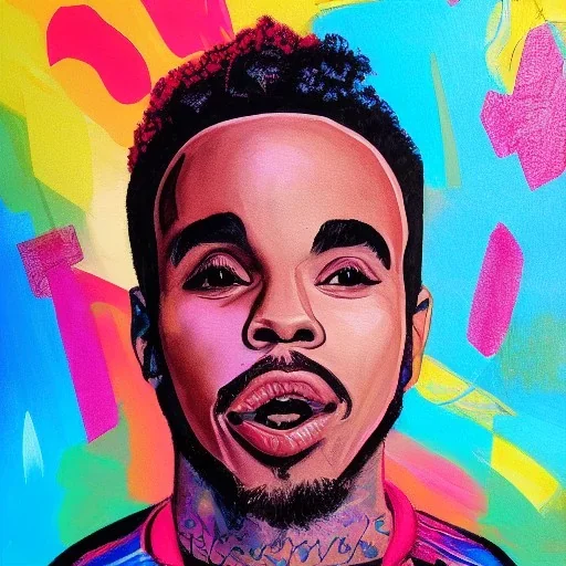 Painting of Anderson paak