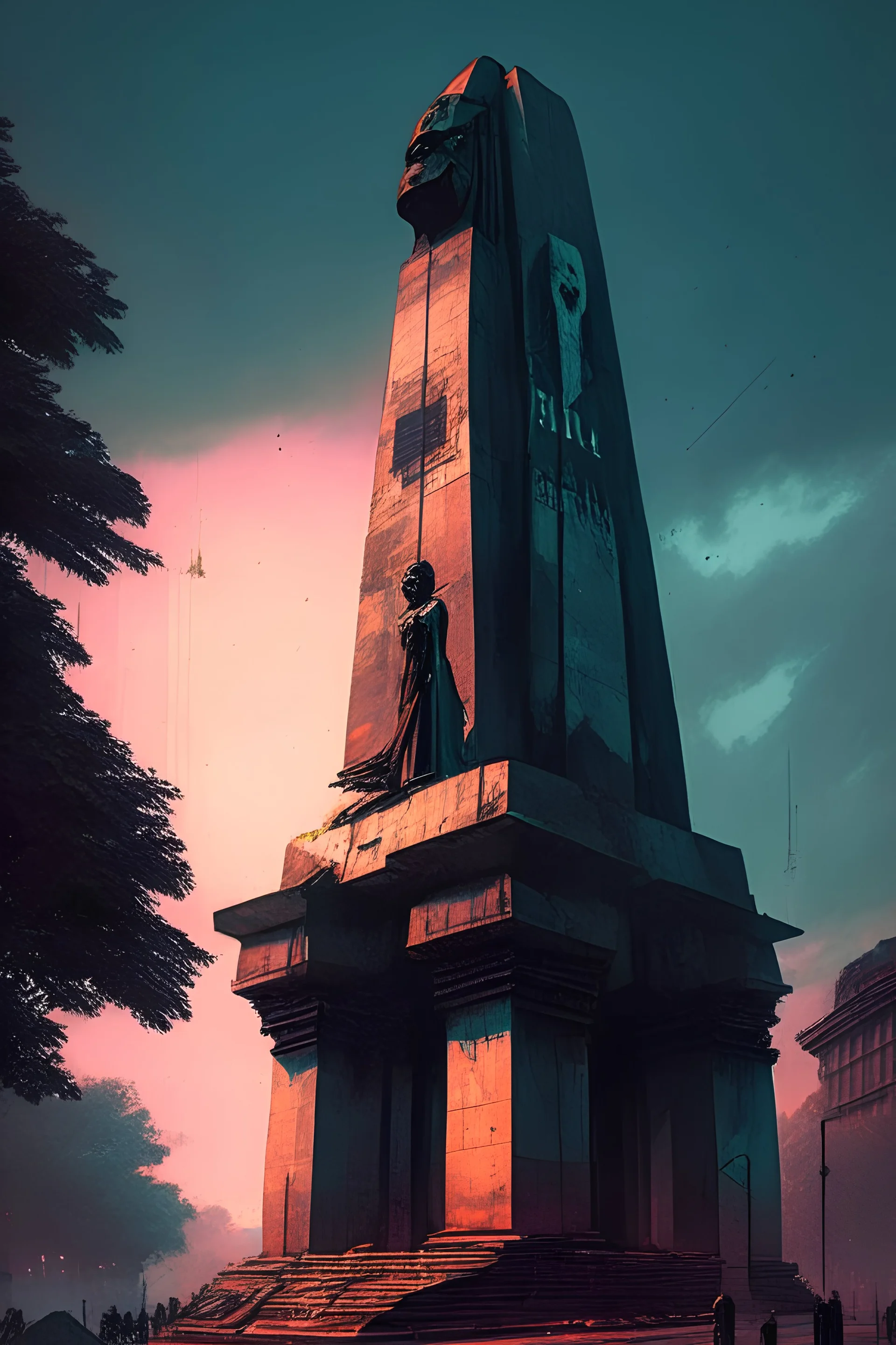 Belgrade, Pobednik monument, cyberpunk