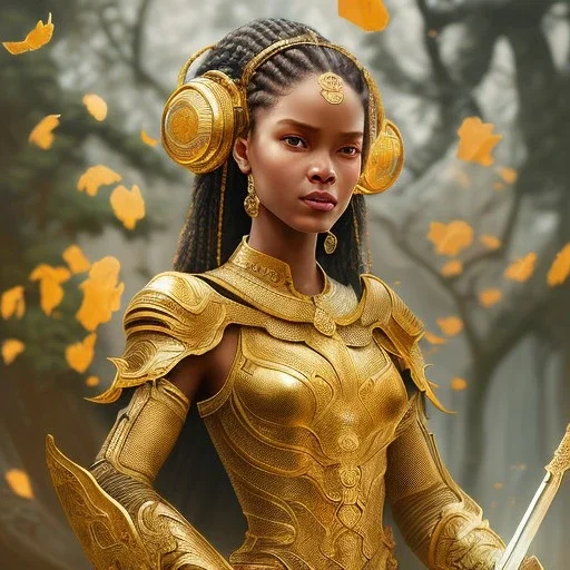 sango fantasy, fantasy magic, intricate, sharp focus, illustration, highly detailed, digital painting, concept art, matte, artgerm and paul lewin and kehinde wiley, masterpiece, full figure, fit in board, cyber punk, pretty accurate hands face fingers natural black aye