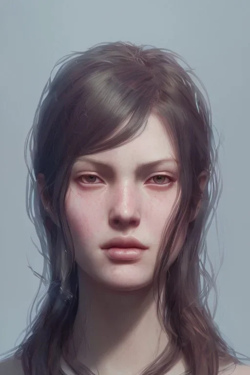 a female portrait, upclose, clear, majestic, flow, illustration, concept art, by Greg Rutkowski, Sung Choi, Mitchell Mohrhauser, Maciej Kuciara, Johnson Ting, WLOP