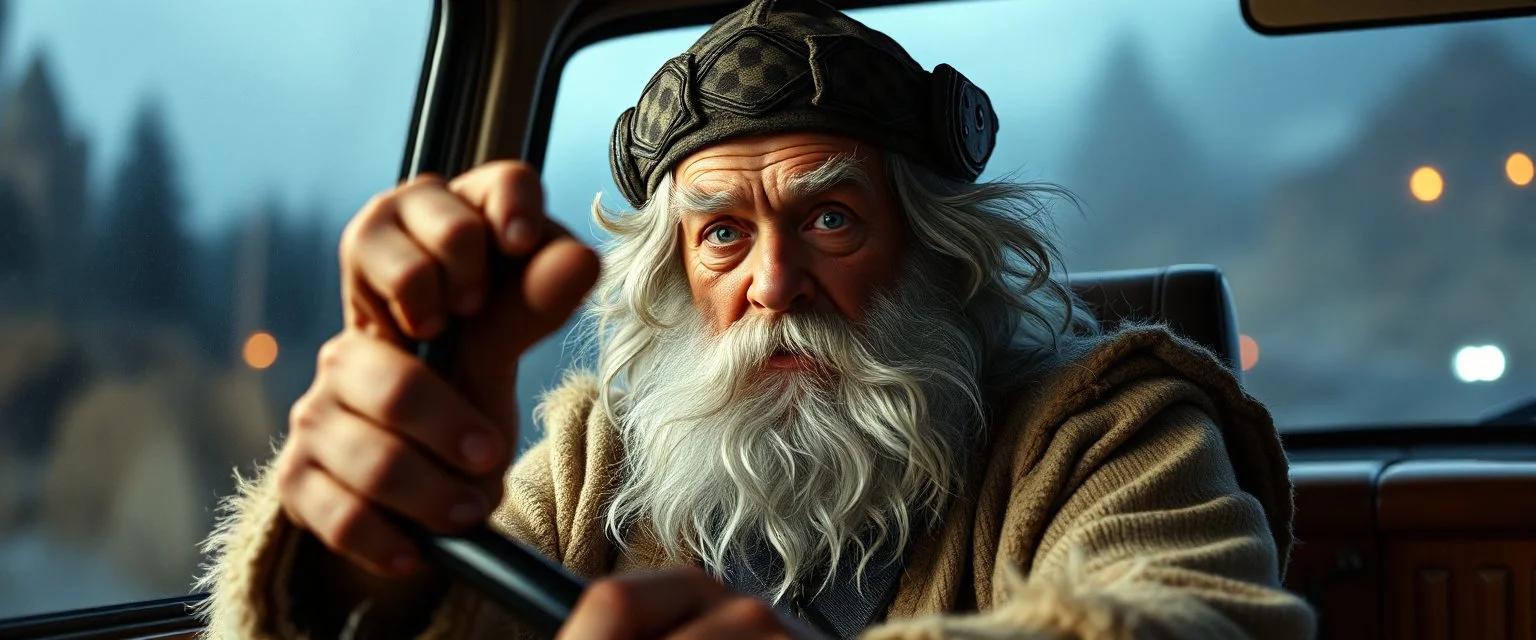 gandalf as a bus driver boxer