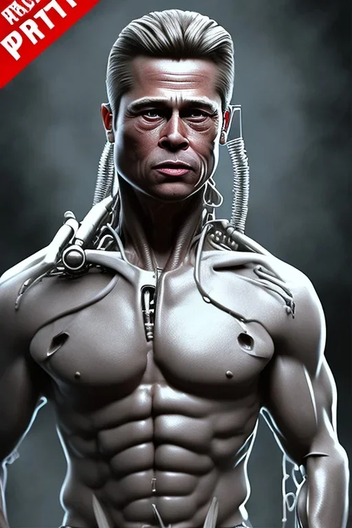 Brad Pitt terminator, 8k resolution, realistic, intricate, 8k resolution, high-quality, fine-detail, digital art, detailed matte, volumetric lighting, dynamic lighting, photorealistic