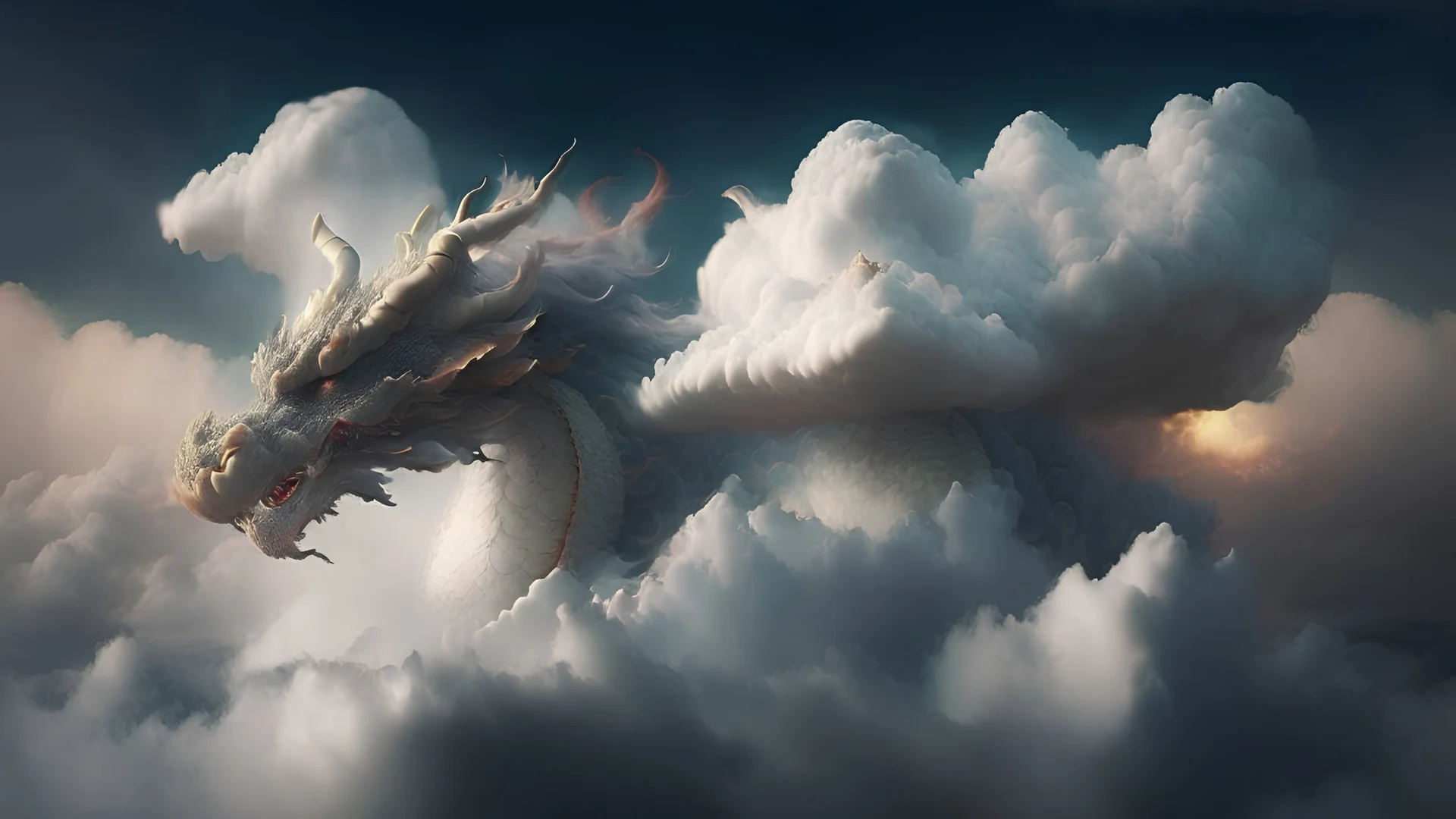 dragon in a big cloud