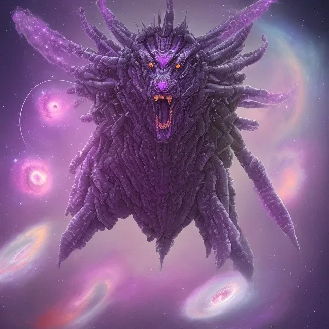 purple galaxy monster that has taken over the universe