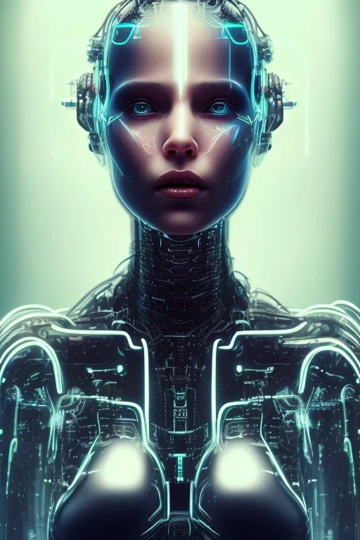 cyberpunk, head, women, portrai, open mouth, face cry, perfect skin, tron, cyborg, robot, cyborg , perfekt, real, dream, hr giger