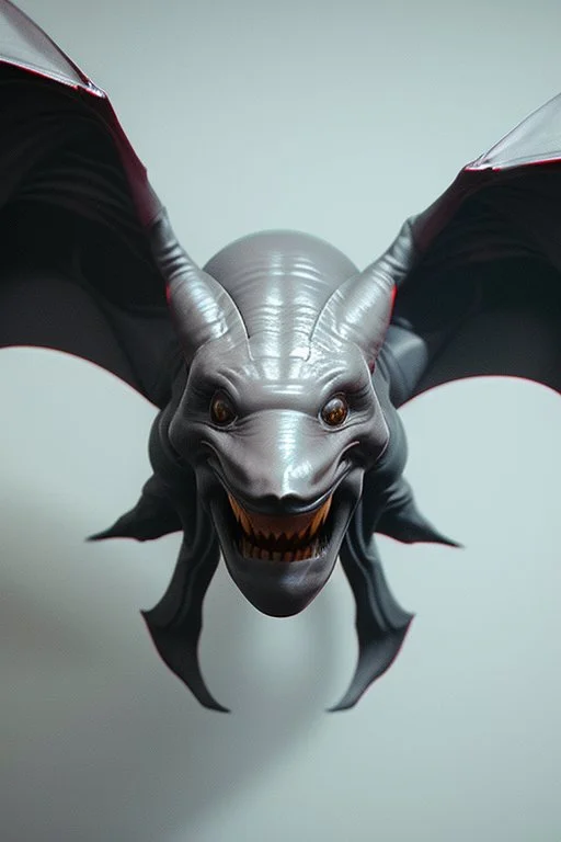 giant bat alien,soft color, highly detailed, unreal engine 5, ray tracing, RTX, lumen lighting, ultra detail, volumetric lighting, 3d, finely drawn, high definition, high resolution
