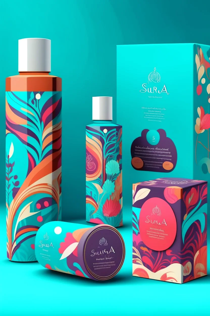 spa and beauty, abstract colors on the packaging design template