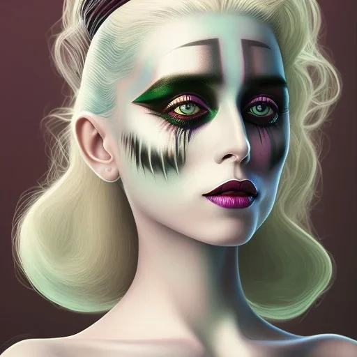 beetlejuice wearing make up girl