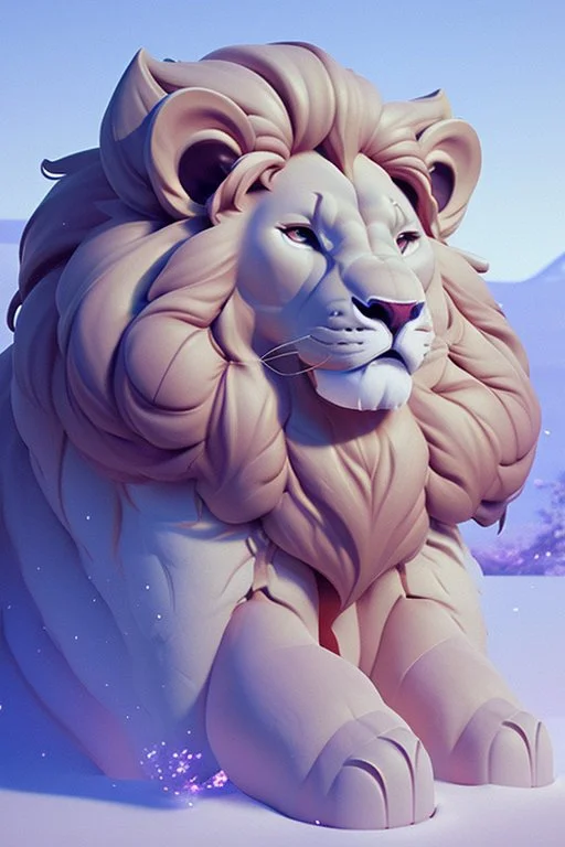 Snow beat Lion-Faced Giant,delicate colors, full of details, smooth, bright ，soft , light effect，vaporwave colorful, concept art, smooth, extremely sharp detail, finely tuned detail, ultra high definition, 8 k, unreal engine 5, ultra sharp focus