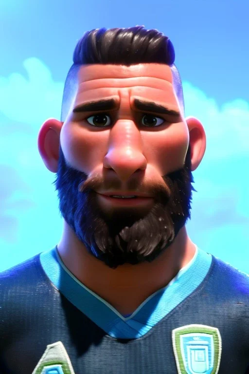 Realistic otamendi Argentina soccer player Portrait, mid shot view, epic, god lights, concept art, art station, 3d, photo studio, blue clean background, unreal engine 5, ray tracing, RTX, lumen lighting, ultra detail, volumetric lighting.