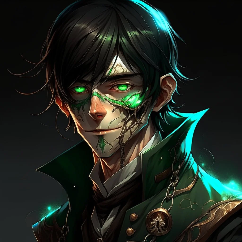 man, half-elf, young, noble, costume, mask
