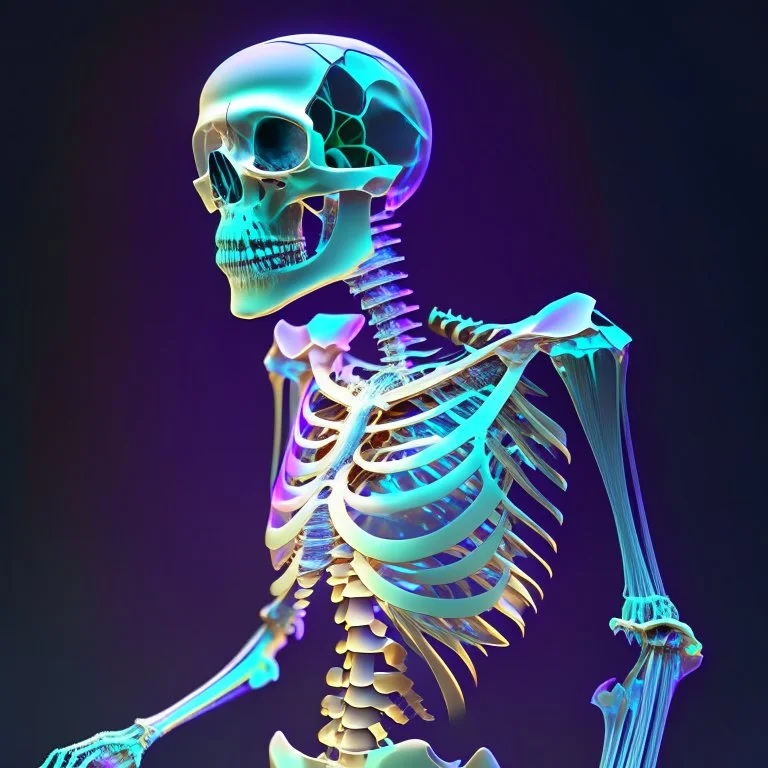 iridescent skeleton