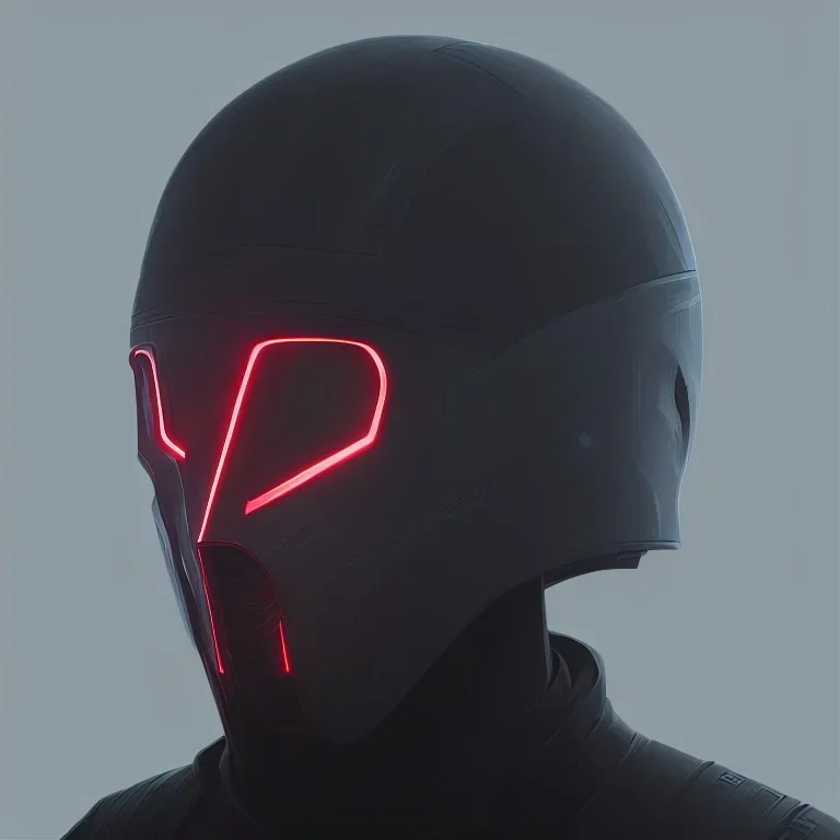 Futuristic helmet, style Kylo Ren