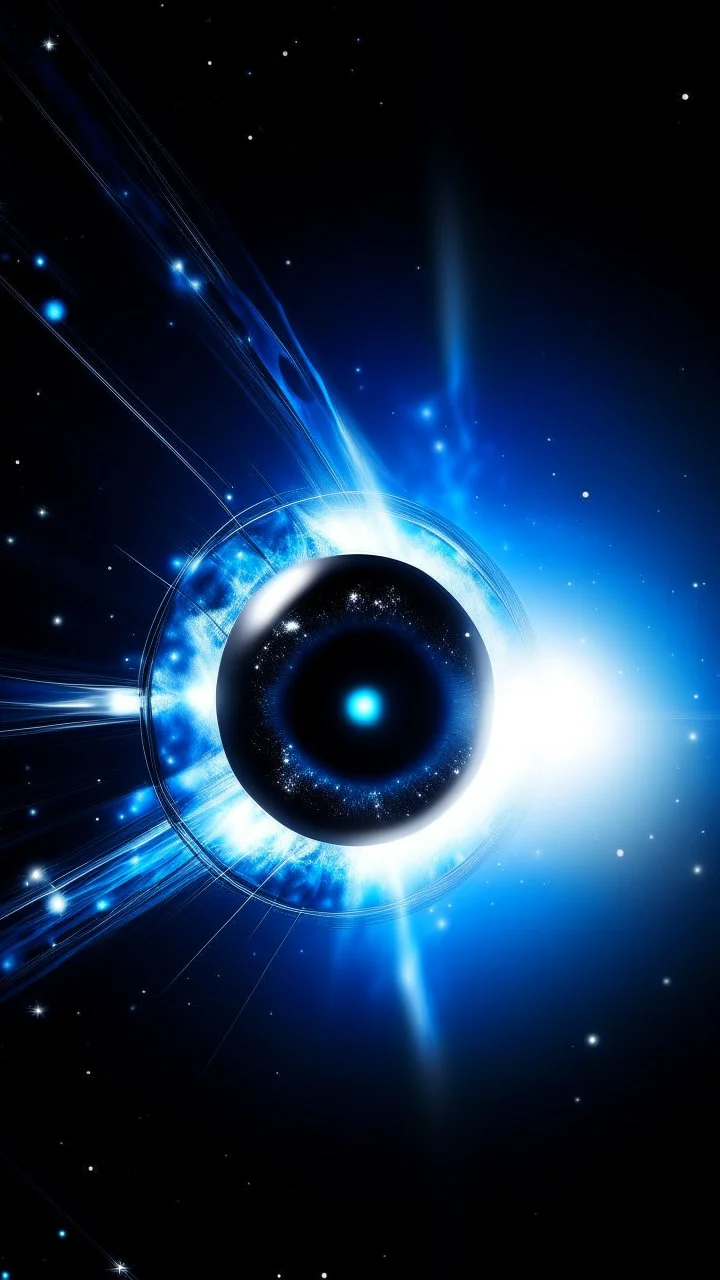 make my image to space background and make my eye blue