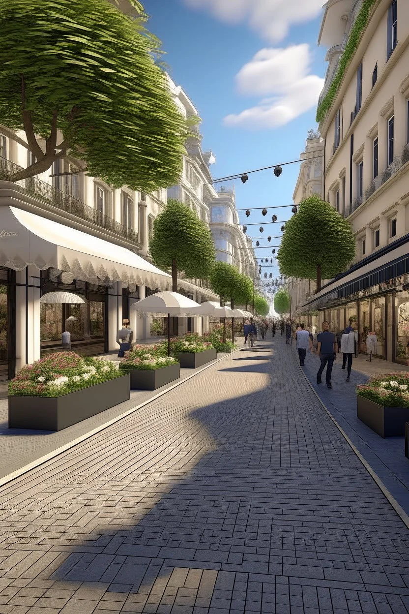 design of a pedestrian street environment in the romantic style