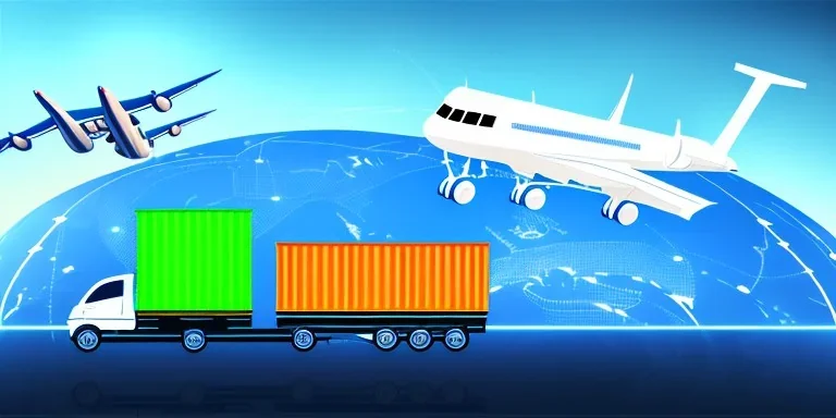 Vector Logistics and transportation, Integrated warehousing and transportation operation service. Network vectors distribution of Container Cargo, Smart logistics and future of transport on global networking.