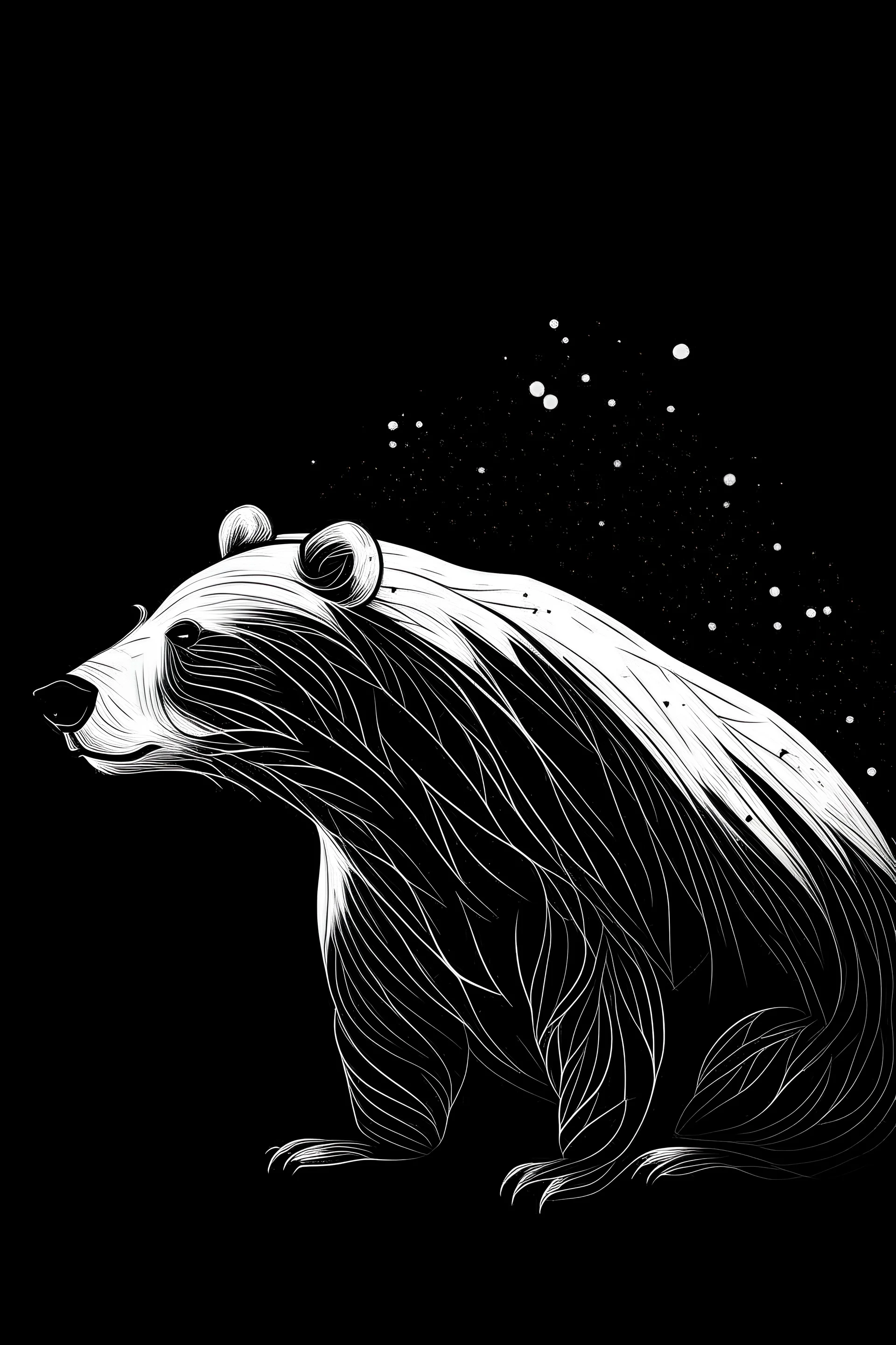 animal outline art with space