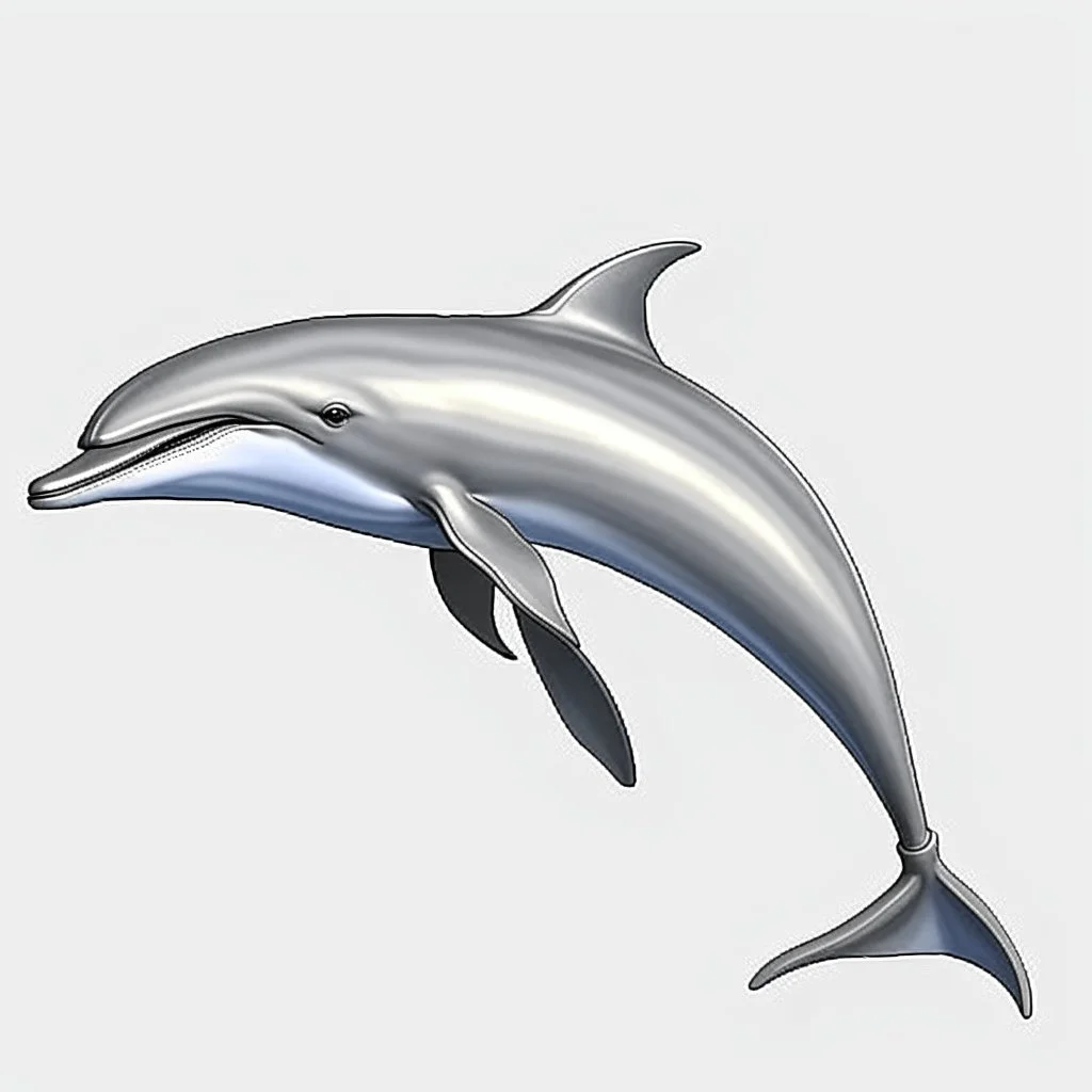 a realistic illustration of a Dolphin, detailed