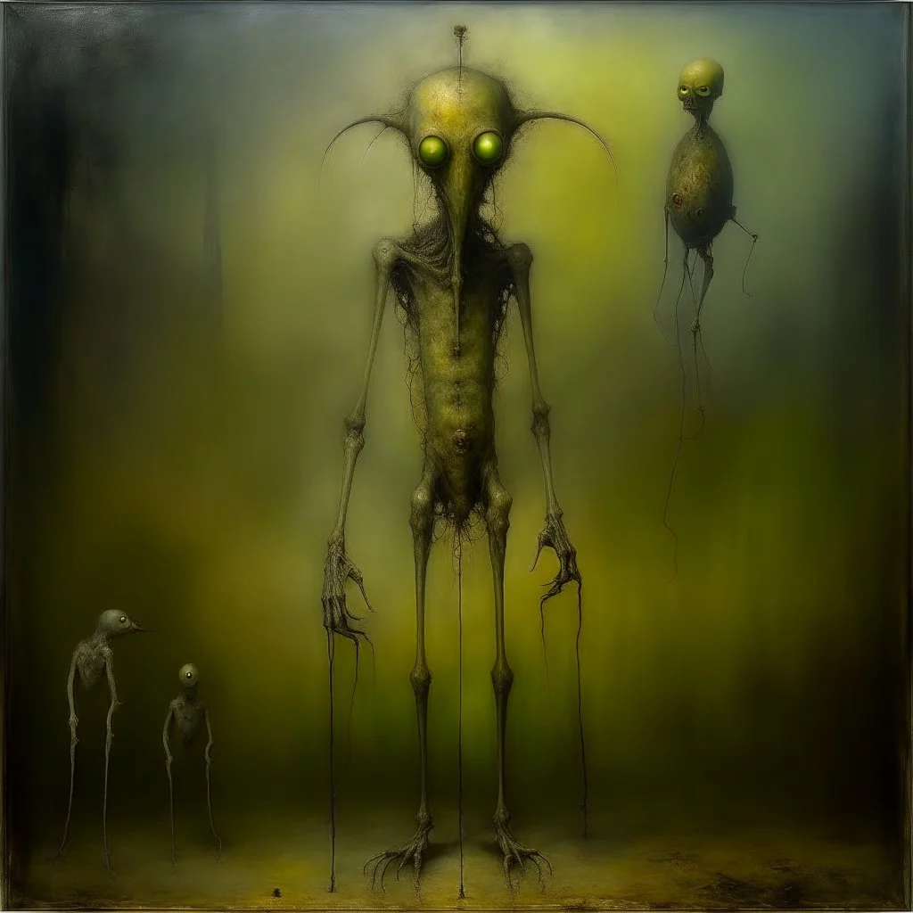 Creepy sepsis metaphoric image with very long legs, failing the biomorphic faceless inquisition, surreal, sinister, profound, dramatic, oil painting, fantastical, by VS Gaitonde and Duy Hunyh and Desmond Morris