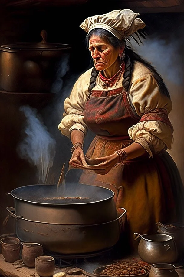 a cook chief from victiorian times woman coocking