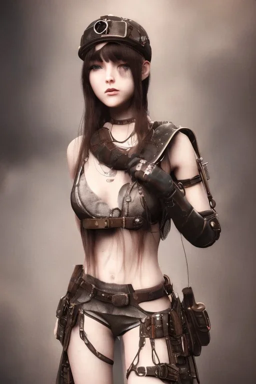 steampunk girl knife hell end solitary cute darkness sad body guns anormal