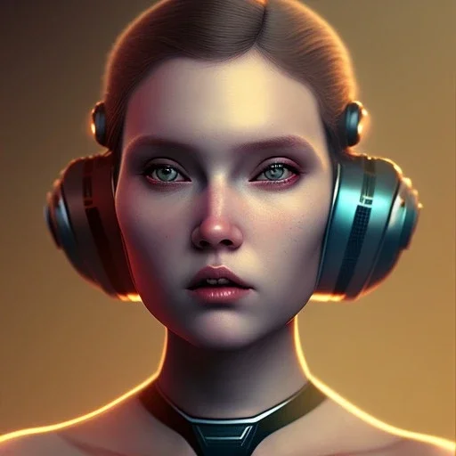 Short Beard Dj Headphones Christian Boshell cinematic photorealistic futuristic Star Wars princess leia style, hints of michelangelo, intricate detail, sci-fi, volumetric lighting